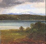 Christian Ernst Bernhard Morgenstern View across Lake Starnberg to the Benedikte France oil painting artist